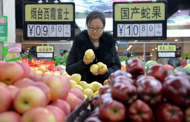 Inflation annuelle de 1,4% en novembre en Chine