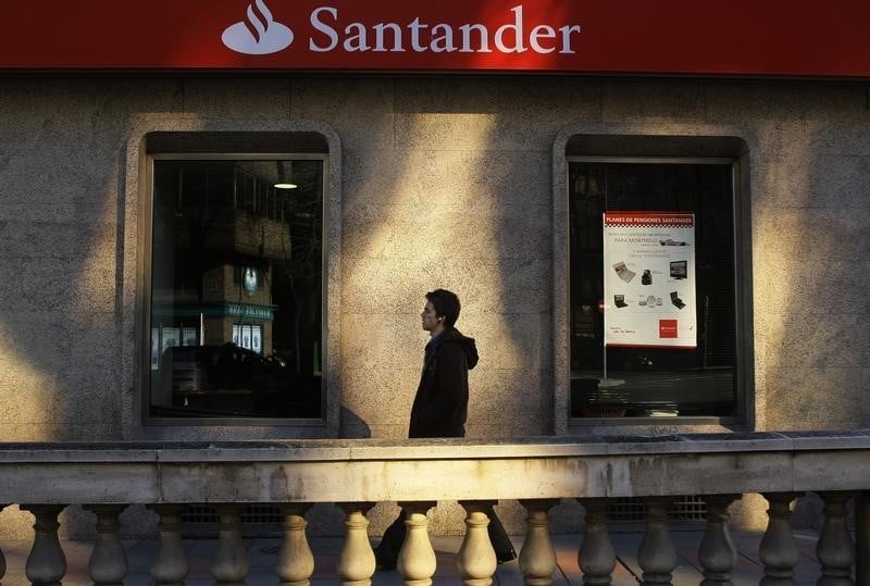 Bond de 70% du benefice de santander au 4e trimestre