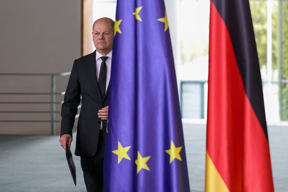 Le chancelier allemand olaf scholz a berlin, en allemagne