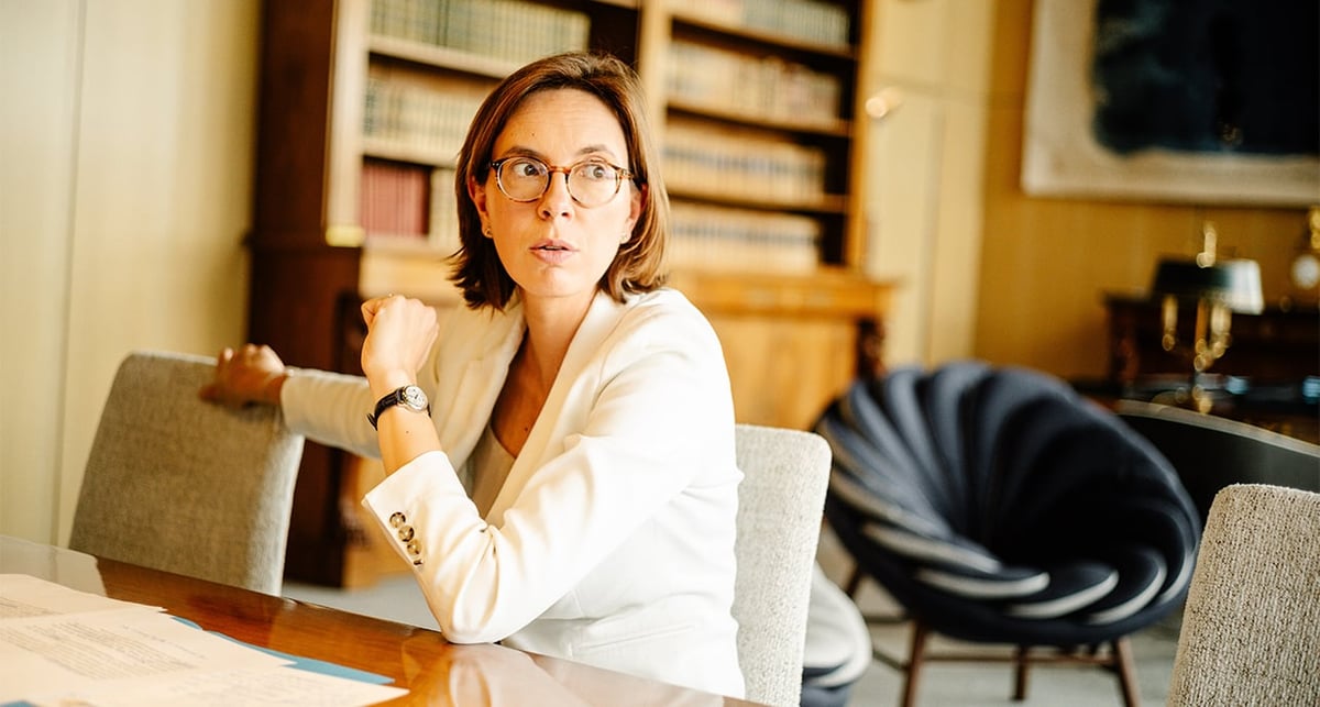 Amélie de Montchalin, ministre des Comptes publics, répond aux questions de « La Tribune Dimanche » après les annonces de François Bayrou sur le budget 2026.