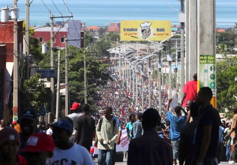 Manifestation pour la démission du président haïtien