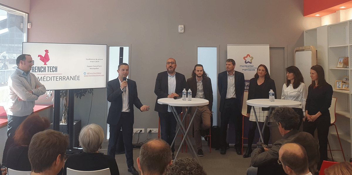 Frédéric Salles, entouré des membres du board qui ont porté le dossier French Tech Méditerranée
