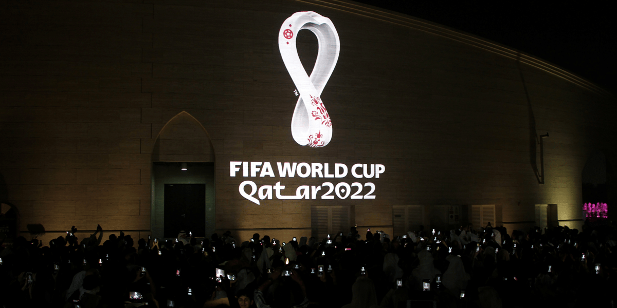 Le logo de la coupe du monde de foot a doha, au qatar