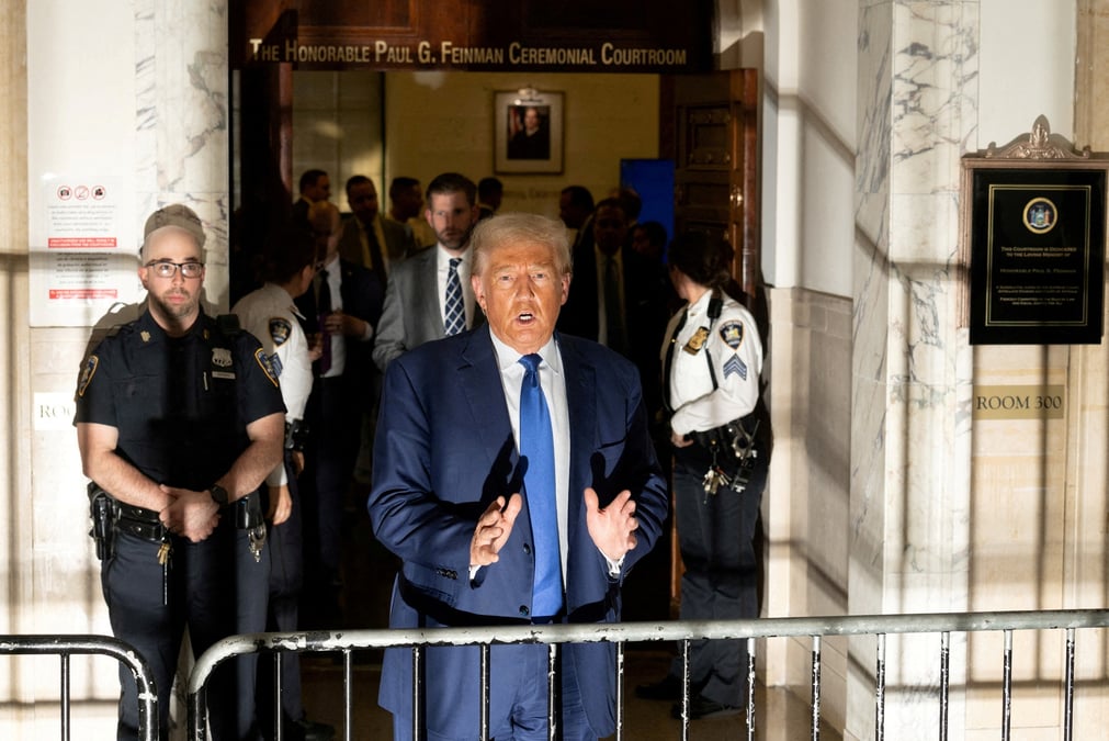 L'ancien president americain donald trump, lors du proces pour fraude civile de la trump organization