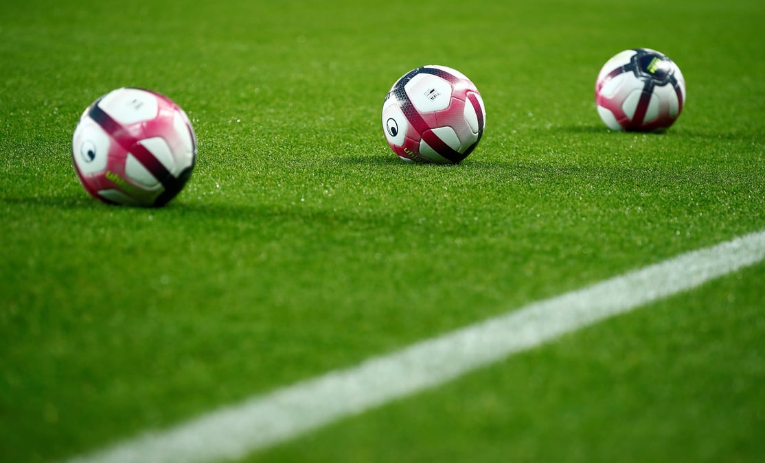 Vue generale a l'interieur d'un stade avant un match