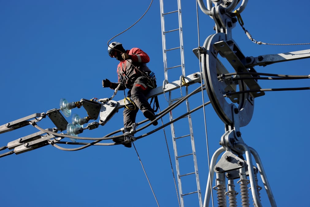 Ligne a haute tension rte pres de douai