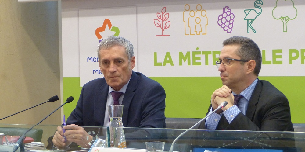 P. Saurel, président de la Métropole, et J. Despey, président de la Chambre d'agriculture 34