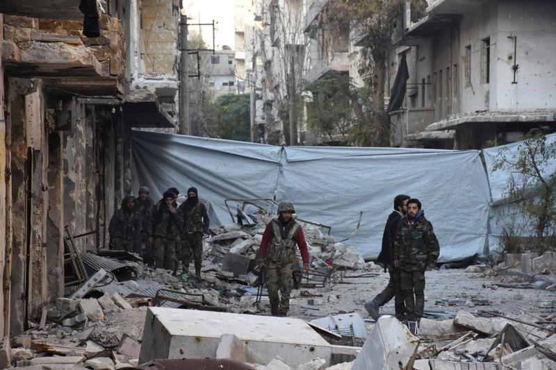 Combats entre l'armee et les insurges a alep