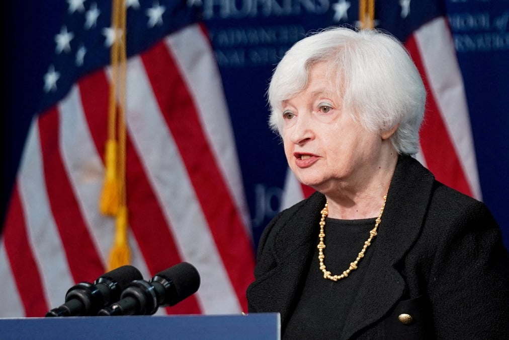 La secretaire americaine au tresor, janet yellen, lors d'un forum a washington, etats-unis
