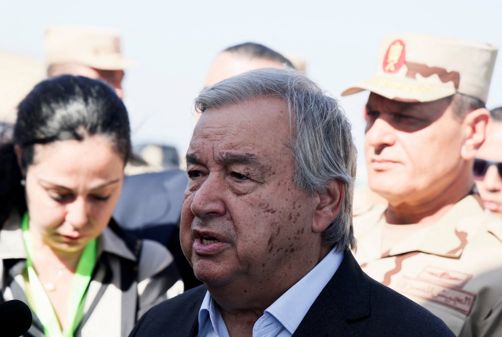 Le secretaire general de l'onu antonio guterres