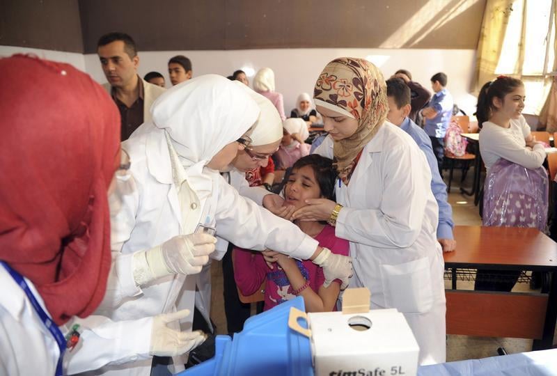 Plan d'urgence contre la polio en Syrie et chez ses voisins