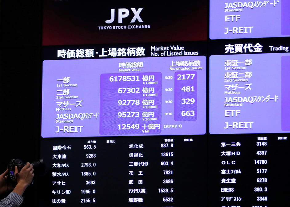 La bourse de tokyo termine en legere hausse