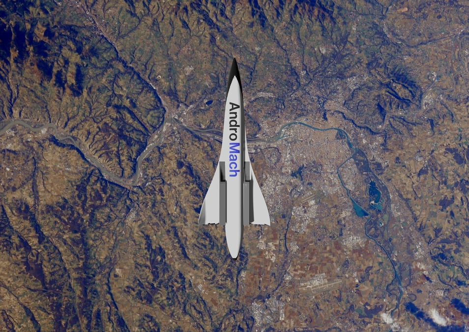 Andromach développe un avion de 4 mètres de long, 1,2 mètre d'envergure qui réalisera des vols suborbitaux à 200 kilomètres d'altitude et pourra embarquer une charge utile de 10 kilos.