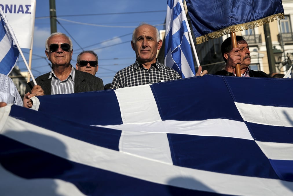Les retraites de nouveau en greve a athenes