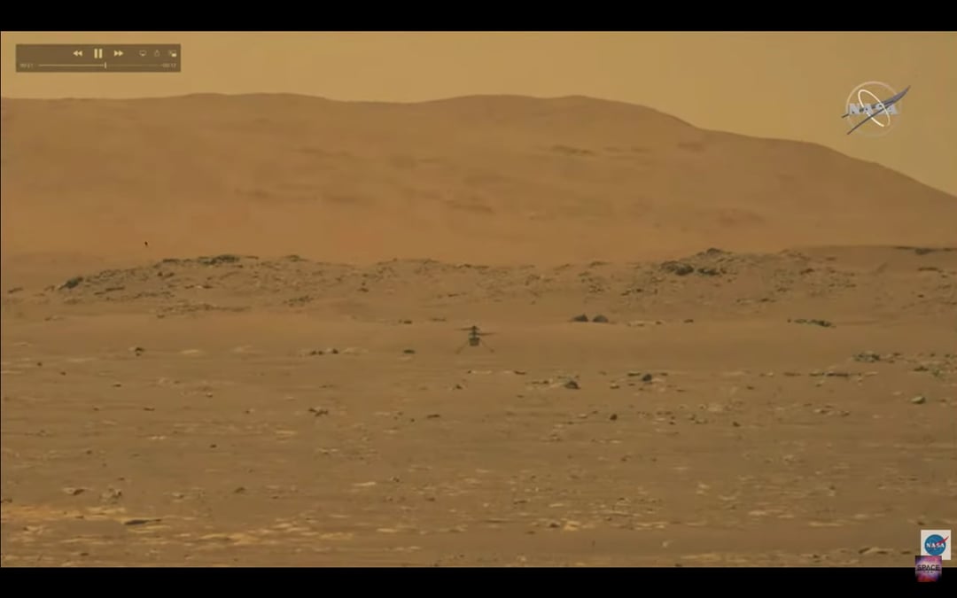 Nasa, Ingenuity, first flight on, Mars, Perseverance