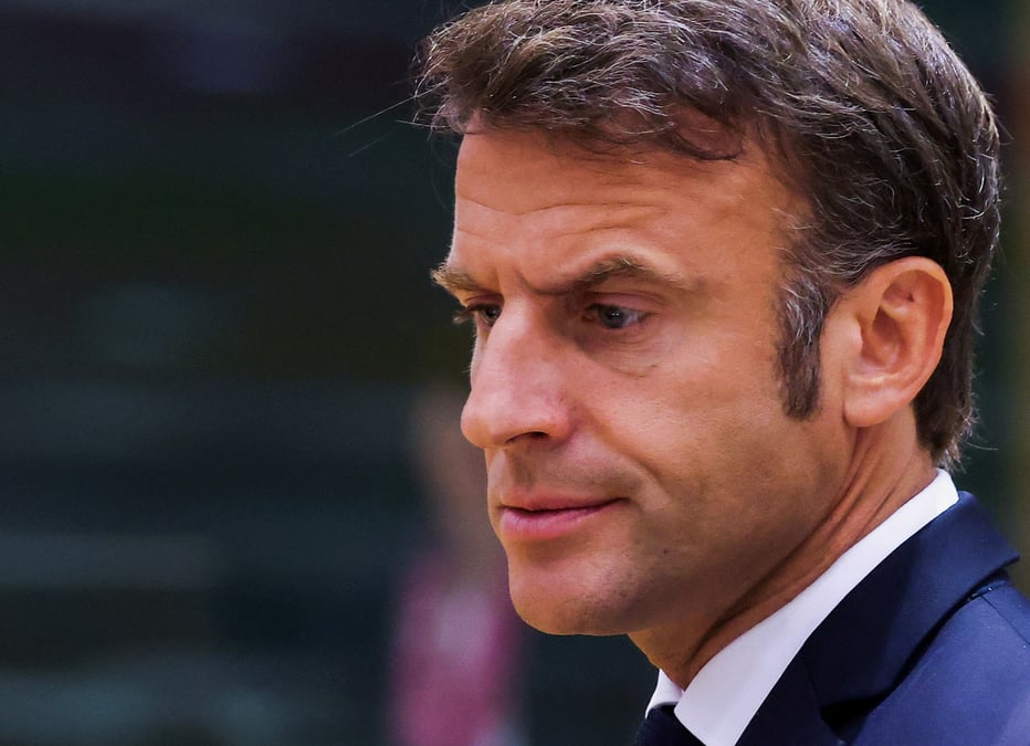 Le president francais emmanuel macron assiste au sommet des dirigeants de l'union europeenne a bruxelles, belgique