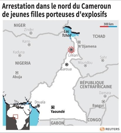 Arrestation dans le nord du cameroun de jeunes filles porteuses d'explosifs