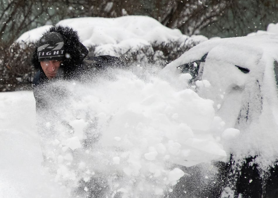 Moscou au ralenti a cause de la neige et du froid