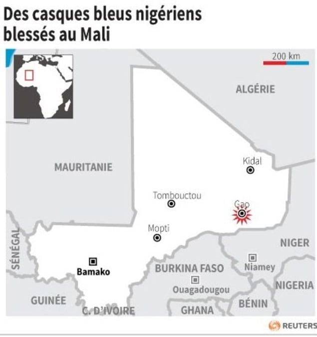 Des casques bleus nigeriens blesses au mali