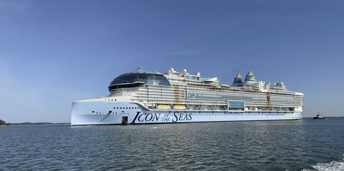 L'Icône des mers, dont le premier voyage est programmé pour janvier 2024, a vu le jour sur le chantier naval de Turku en Finlande.