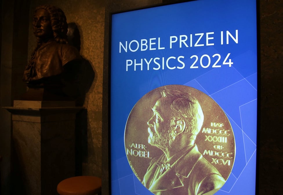 Affiche du prix nobel de physique a l'academie royale des sciences de suede, a stockholm