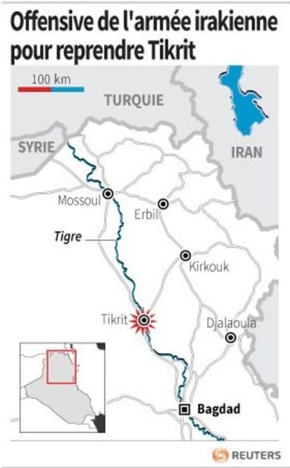 L'armée irakienne lance une offensive pour reprendre Tikrit