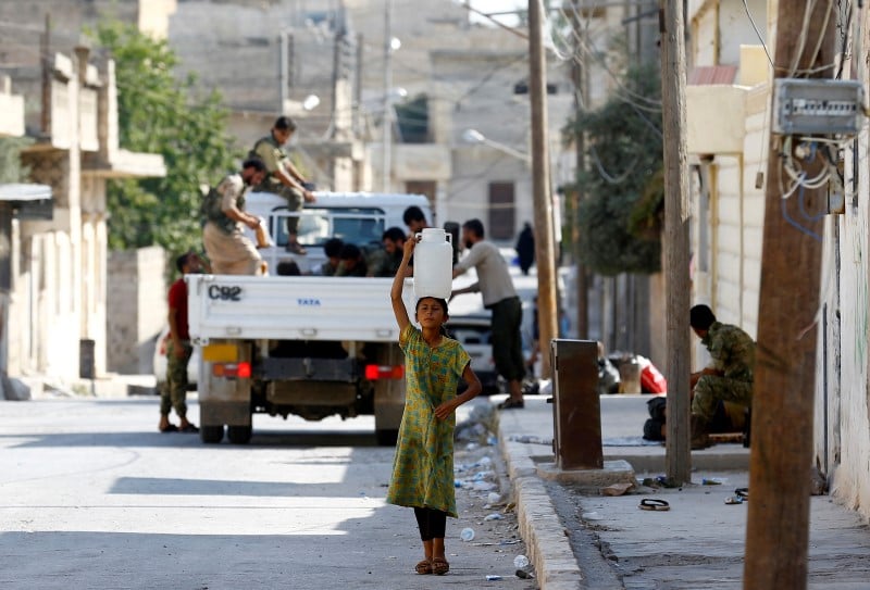 Une aide turque dans la ville syrienne de djarablous