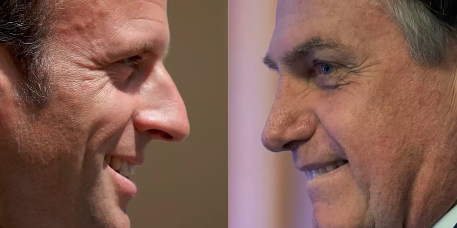 Le conflit qui oppose Emmanuel Macron à Jair Bolsonaro depuis quelques jours vient dégrader des relations franco-brésiliennes déjà tendues. Charles Platiau, Mauro Pimentel/AFP