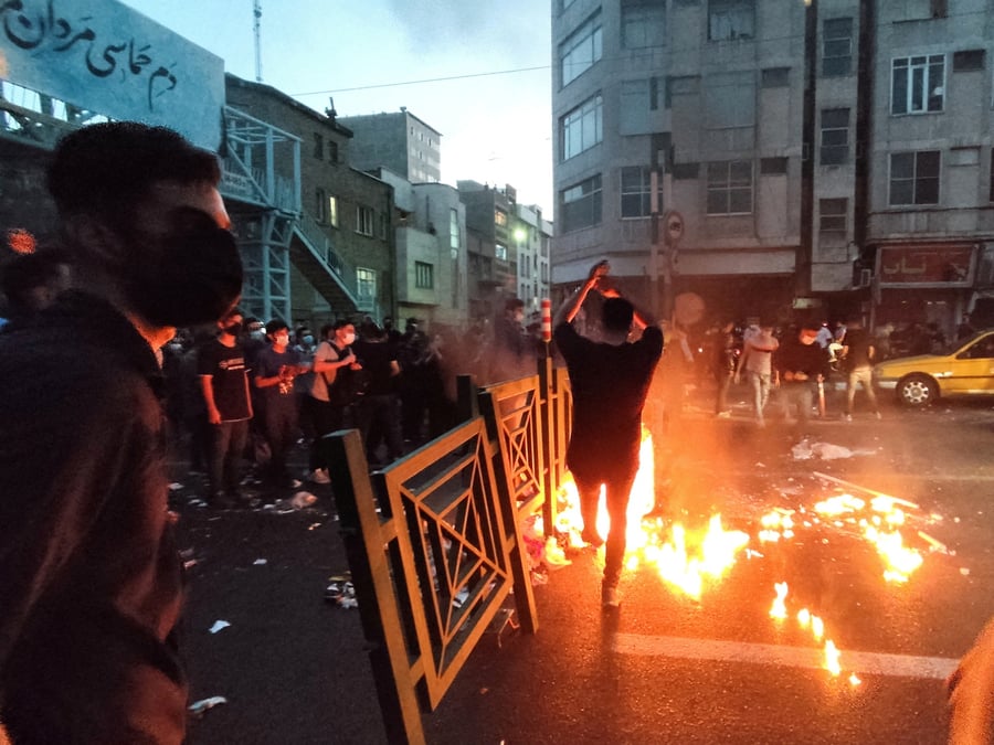 Photo d'archives des manifestants a teheran