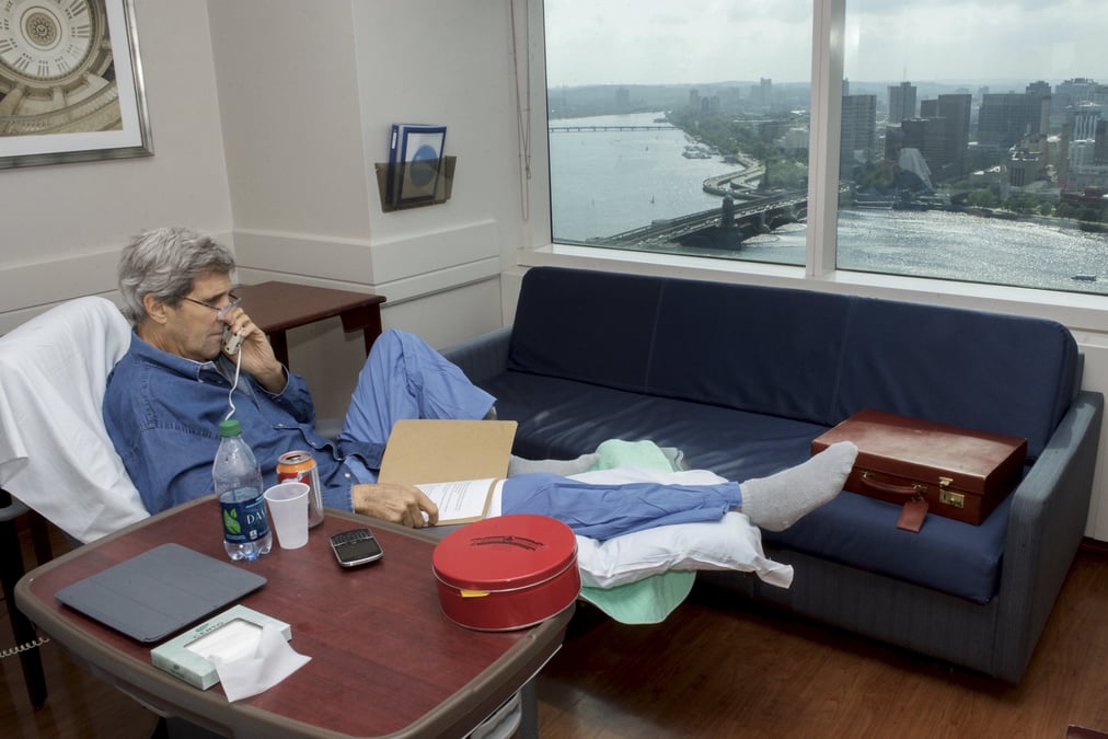 John kerry va quitter l'hopital et regagner son domicile