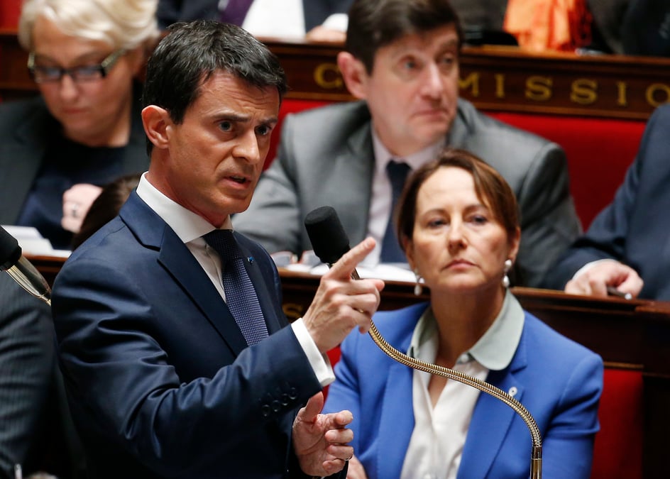 French prime minister manuel valls speaks during the questions to the government session at the national assembly in paris
