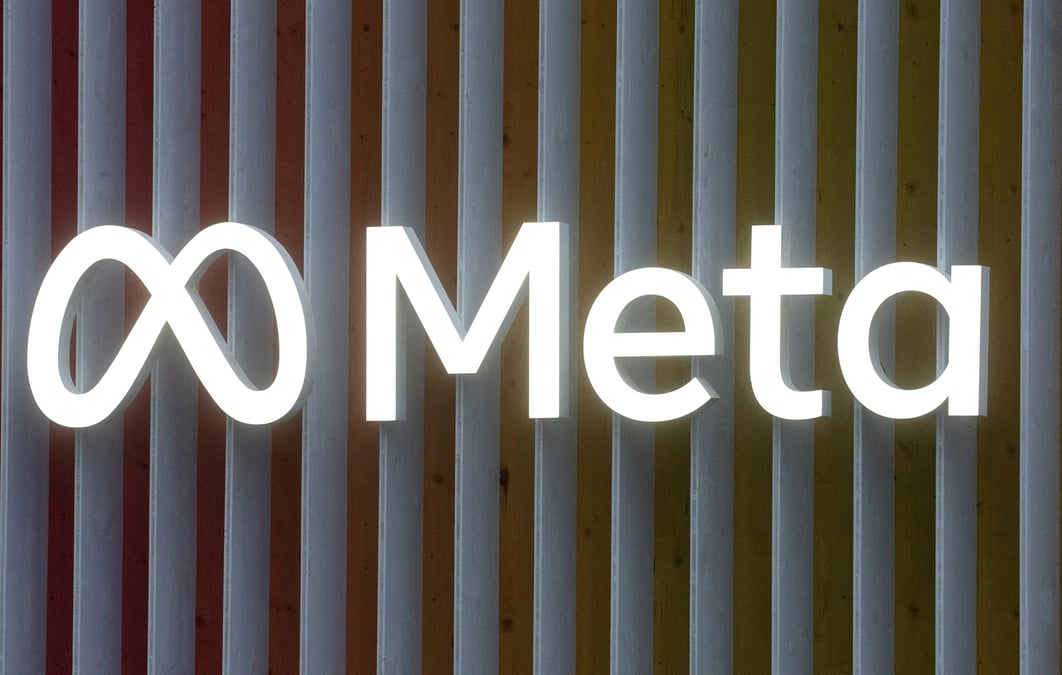 Le logo de meta platforms est vu a davos