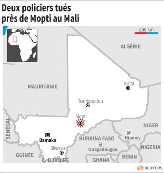 Deux policiers tues pres de mopti au mali
