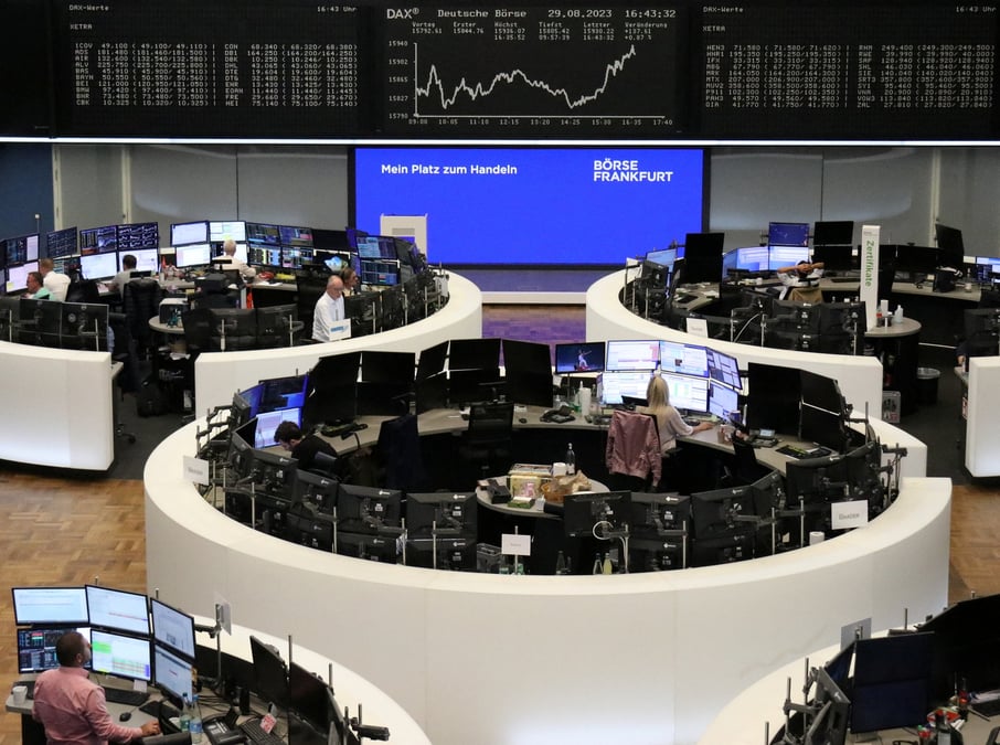 Le graphique de l'indice allemand dax a la bourse de francfort