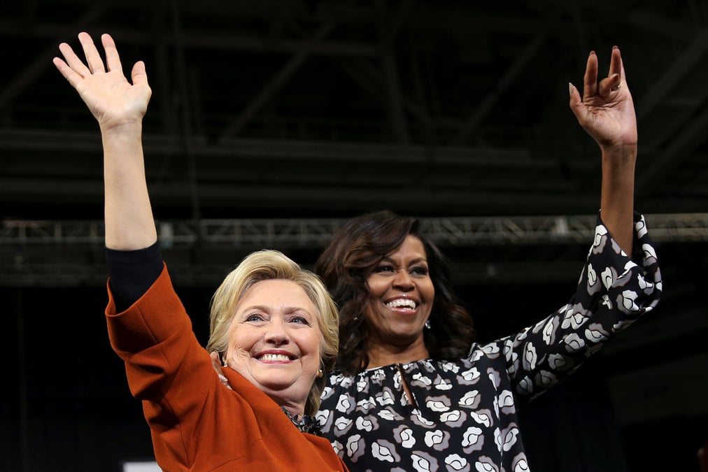 Hillary clinton et michelle obama ensemble pour un meeting