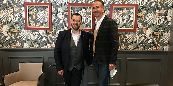 Nicolas Fruchon, directeur du Royal Hôtel à Montpellier, et Xavier Lormand, DG du groupe Roussillhotel.
