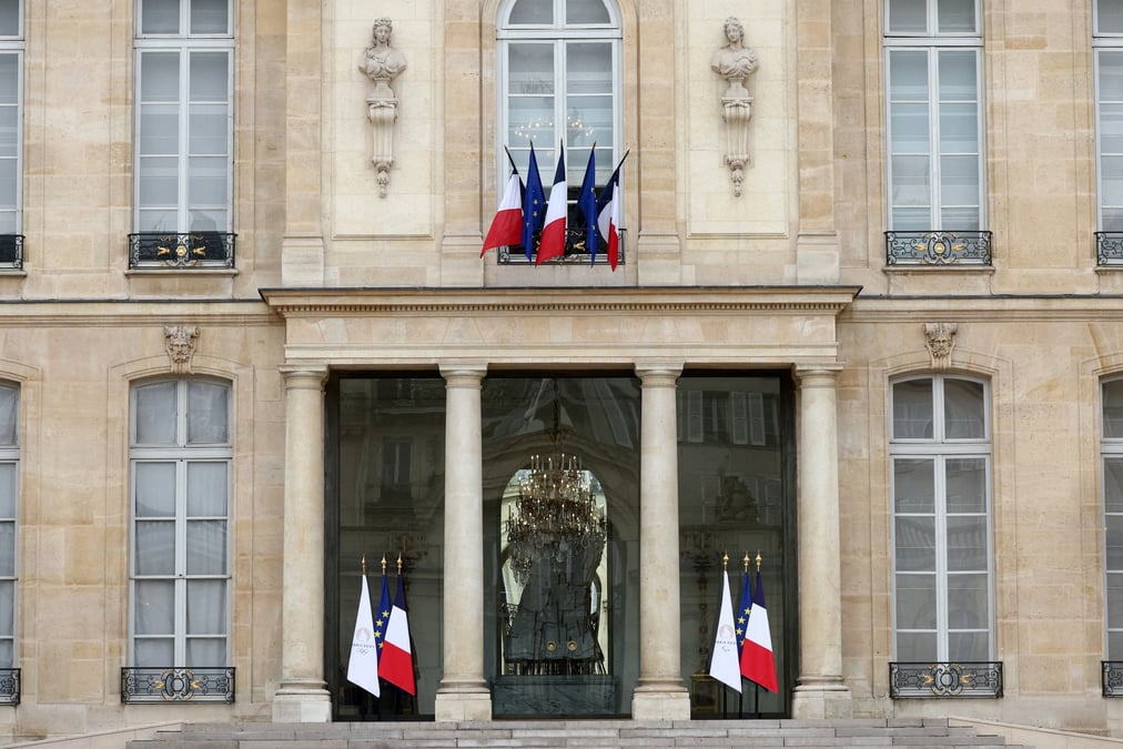 Vue sur le palais de l'elysee a paris