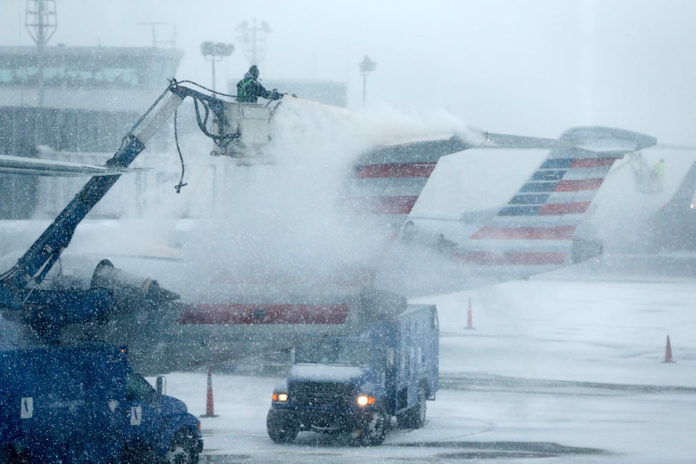 Vague de froid sur la cote est des etats-unis