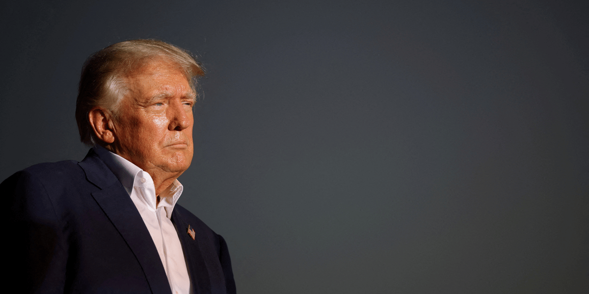 L'ancien president americain donald trump lors d'un meeting