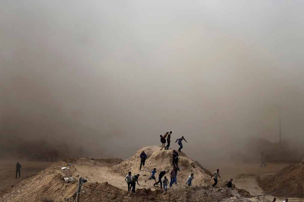 Operation militaire egyptienne a la frontiere du sud de la bande de gaza avec l'egypte en 2014