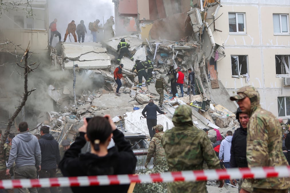 L'effondrement d'un immeuble a belgorod