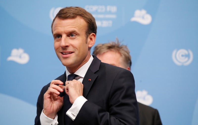 Six fonds souverains presentent leur strategie climat a macron