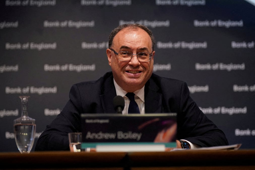Le gouverneur de la banque d'angleterre, andrew bailey, a londres