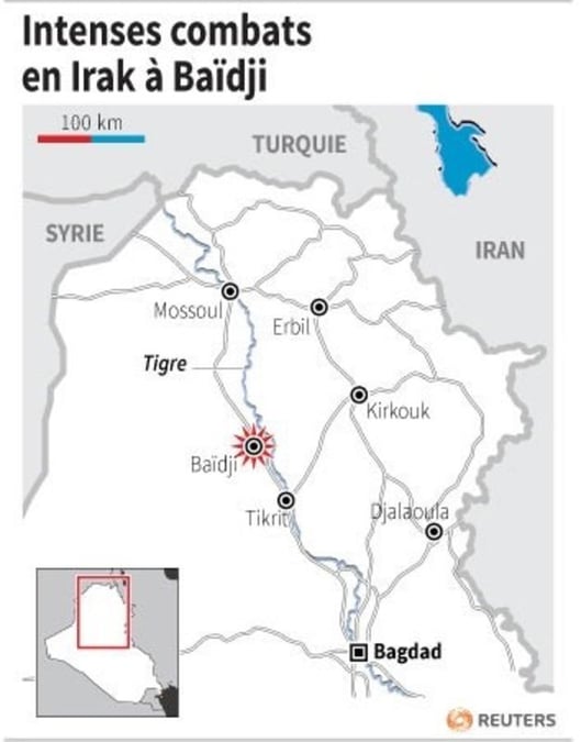 Intenses combats en irak a baidji