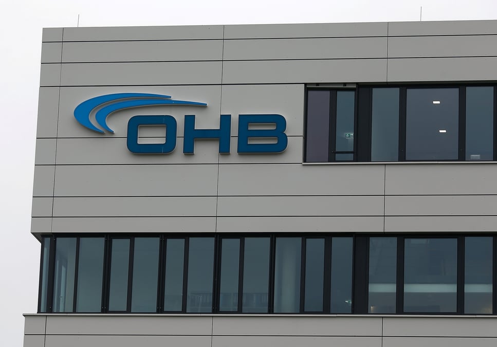 Le logo d'ohb a oberpfaffenhofen, dans le sud de l'allemagne