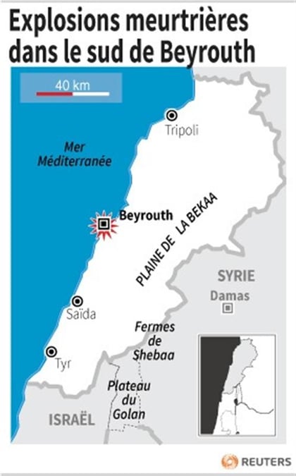 Explosions meurtrières près de l'ambassade d'Iran à Beyrouth