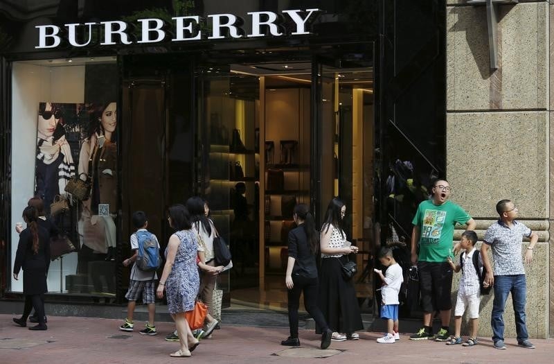 La chine pese sur le 1er semestre de burberry