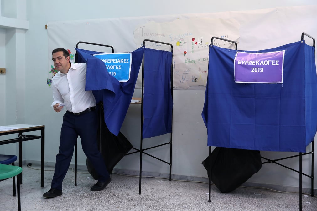 La droite en tete en grece devant syriza