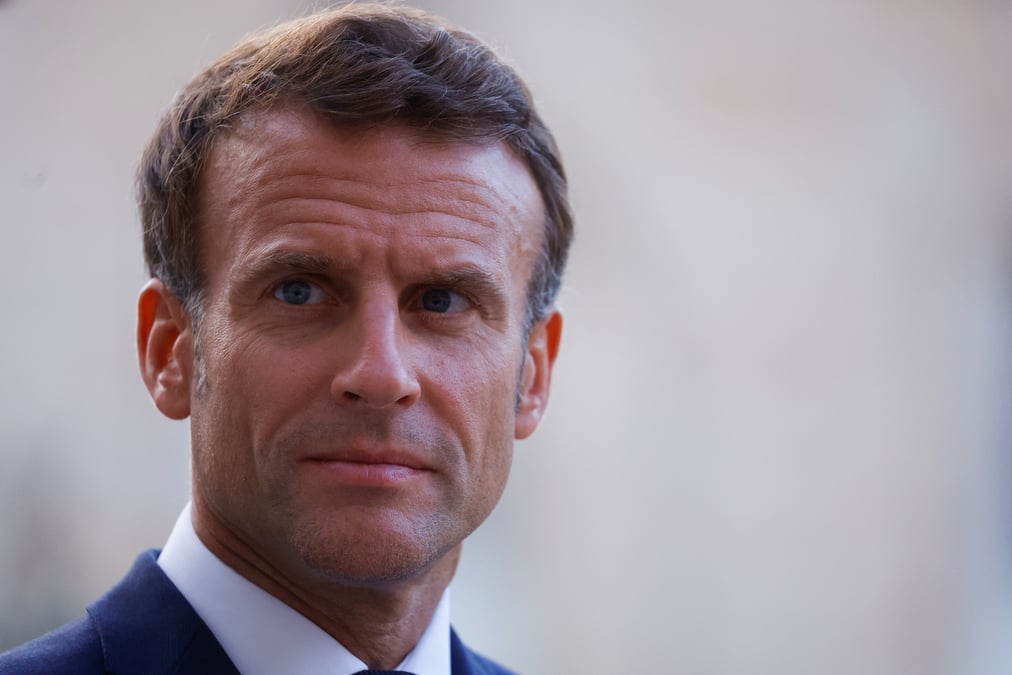Le president francais emmanuel macron lors d'une reunion au palais de l'elysee a paris