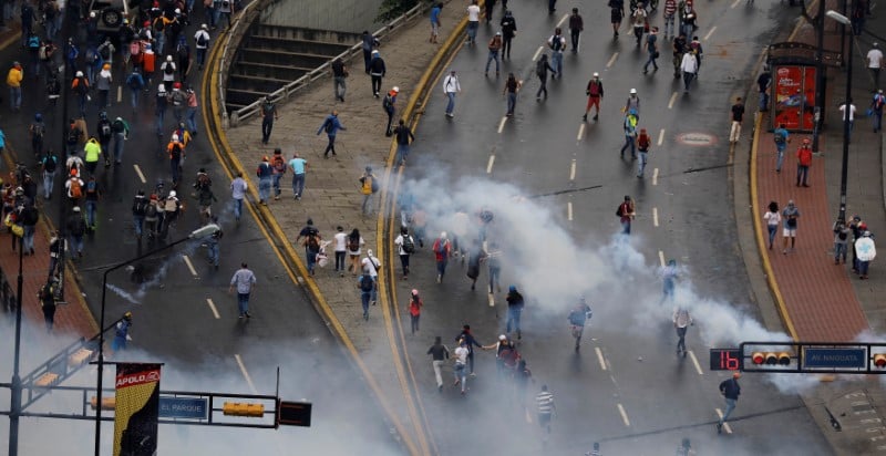 Violents heurts a caracas